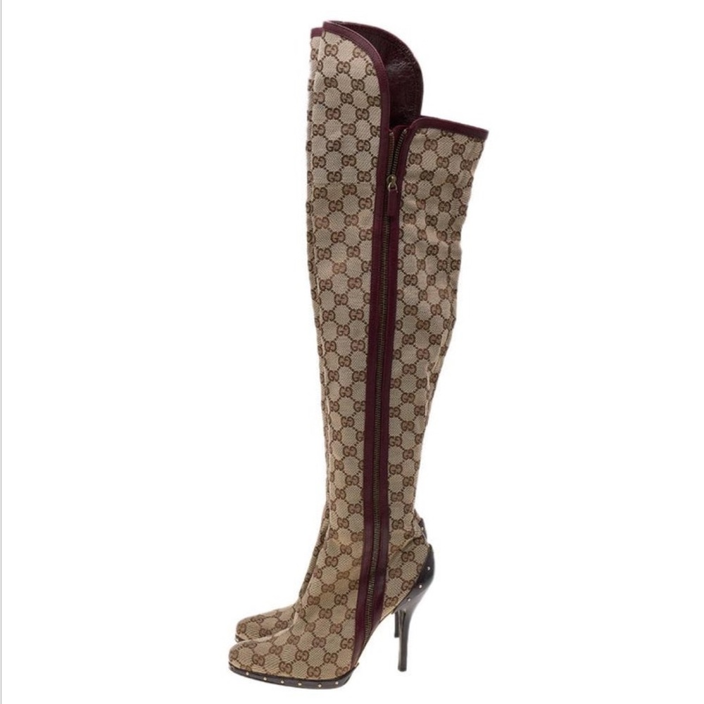 GUCCI GG Canvas TOM FORD β€οΈπ Boots Size 9 **ICONIC - Picture 5 of 15